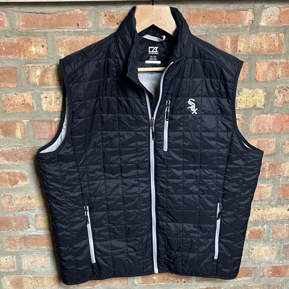 Cutter & Buck Rainier PrimaLoft Eco Insulated Full-Zip Puffer Vest.